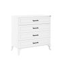 Hanah Home Cómoda Blanca con 4 Cajones